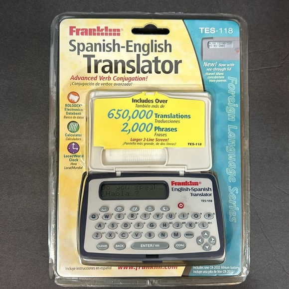 Franklin Spanish-English Translator TES-118 NIP - Picture 7 of 7